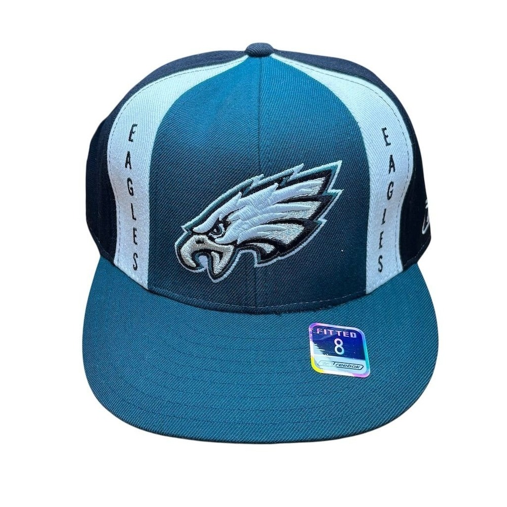 Vintage Philadelphia Eagles Reebok NFL Fitted Hat Size 8 Green Unisex Adult
